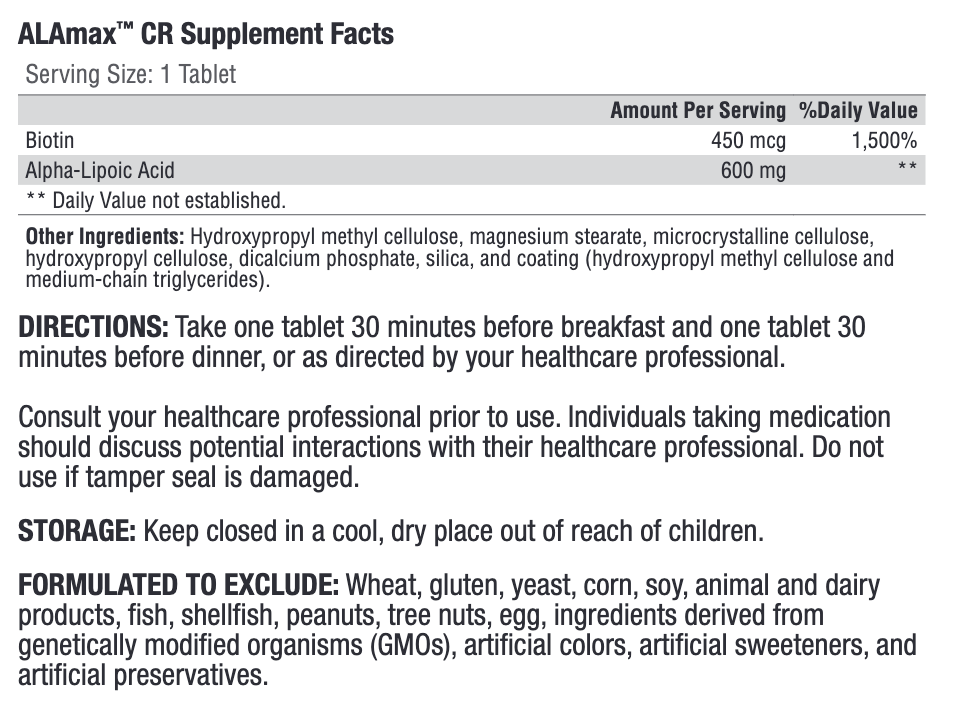 ALAmax CR 60 Tablets