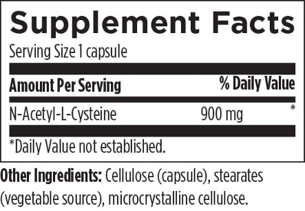 NAC (N-Acetyl-L-Cysteine) 900 mg 120 caps