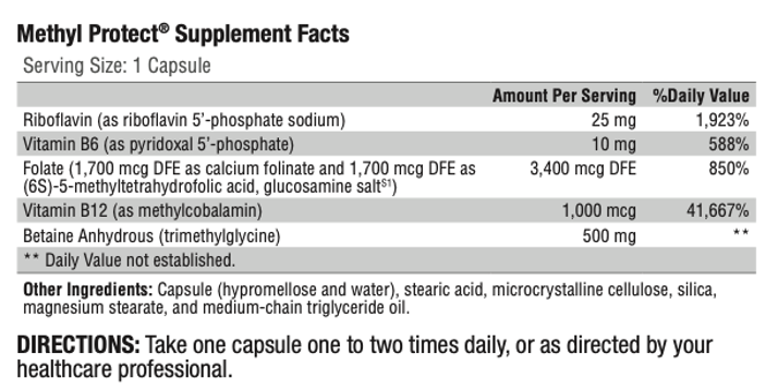 Methyl B12/Folate 120 caps