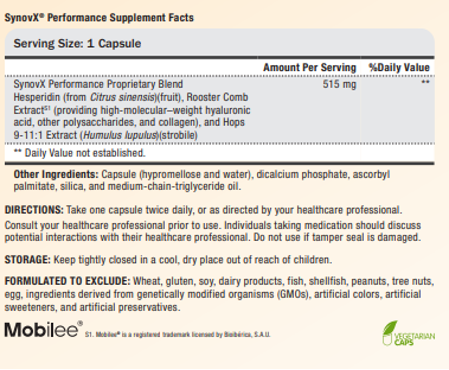 SynovX Performance 60 caps